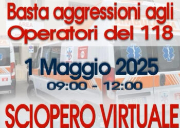 Basta aggressioni agli operatori del 118: oggi 1 maggio sciopero virtuale