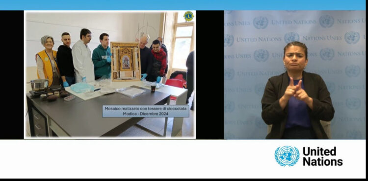 Il mosaico di cioccolato di Modica presentato all'ONU