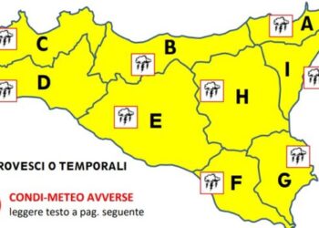Maltempo in Sicilia, nuova allerta gialla per domani 19 giugno: piogge e temporali