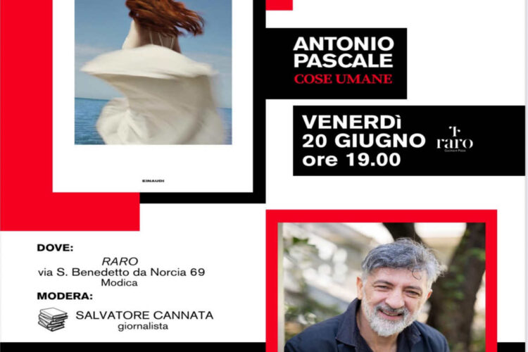 Antonio Pascale a Modica: il 20 giugno da Raro