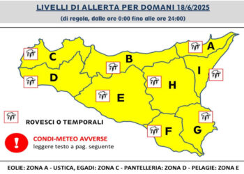 Maltempo in Sicilia, allerta meteo gialla per rischio idrogeologico: in arrivo temporali