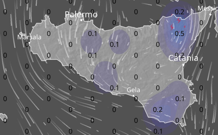 Maltempo in Sicilia, solstizio d'estate con piogge e temporali sparsi
