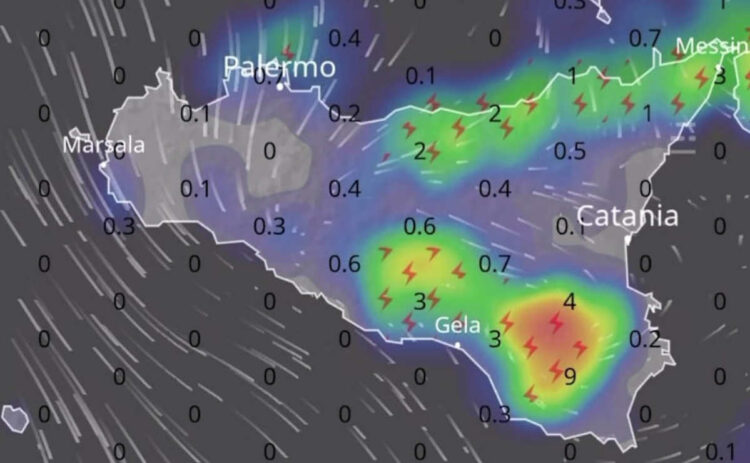 Maltempo in Sicilia, ancora piogge e temporali: in arrivo anche a Ragusa