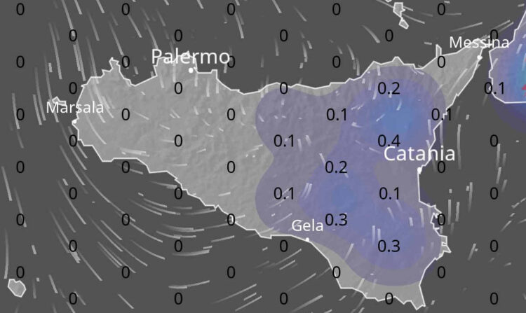 Maltempo in Sicilia, pomeriggio con temporali sparsi
