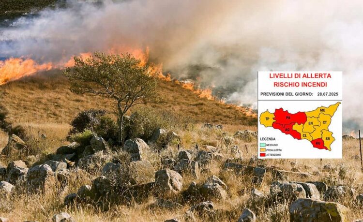 Allerta rossa per rischio incendi a Ragusa: attivato presidio di Protezione Civile