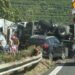 Incidente in autostrada tra Giarre e Fiumefreddo: camion si ribalta