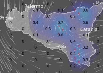 Maltempo in Sicilia, in arrivo piogge e temporali sparsi