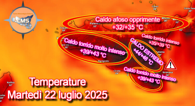 Ondata di caldo africano sulla Sicilia: martedì il picco con punte di 45 gradi
