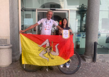 Dalla Sicilia alla Lombardia, si conclude il 4 agosto a Sondrio il viaggio cicloturistico di Leonardo Cavazzi
