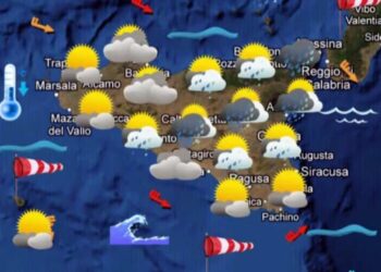 Maltempo Sicilia, oggi temporali e temperature in calo