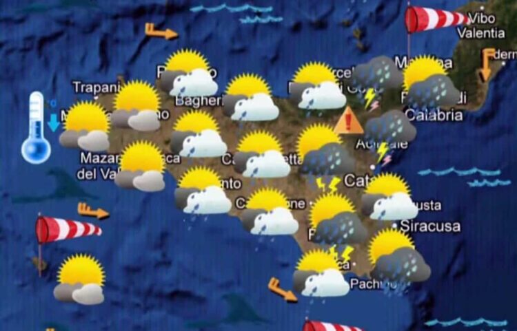 Maltempo Sicilia: temporali e grandinate anche domani, l'instabilità si sposta a est
