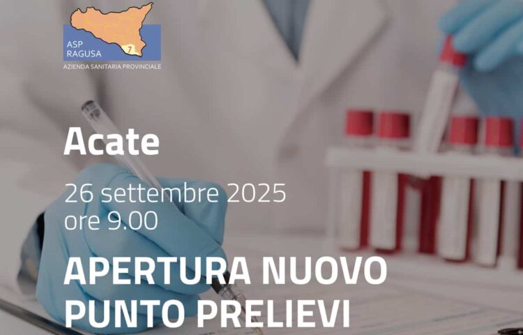 Asp Ragusa potenzia i servizi territoriali: si inaugura Punto Prelievi di Acate