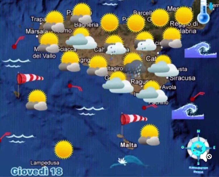 Maltempo Sicilia: in arrivo pioggia e temporali dal pomeriggio