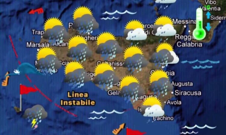 Maltempo Sicilia, in arrivo temporali di forte intensità