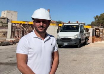 Vittoria, sopralluogo al cantiere della nuova scuola dell'infanzia nel piazzale dell'ex mercato
