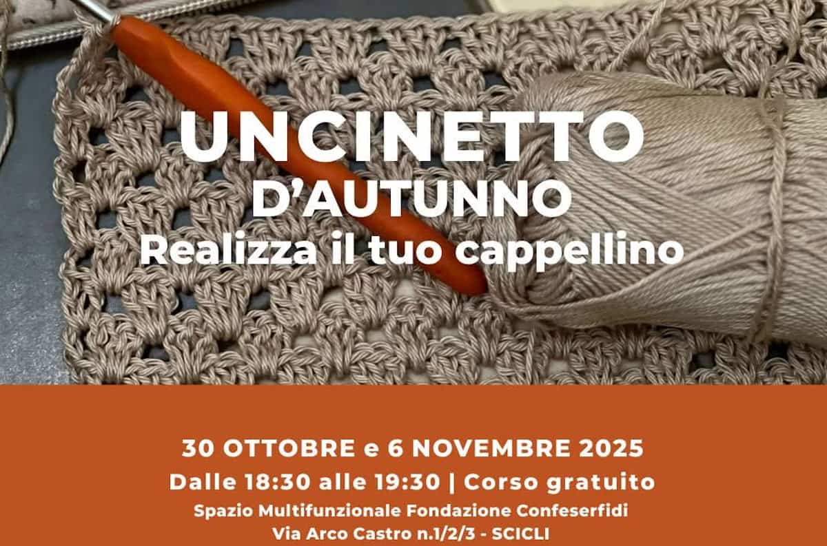 Scicli, uncinetto d’autunno: realizza il tuo cappellino