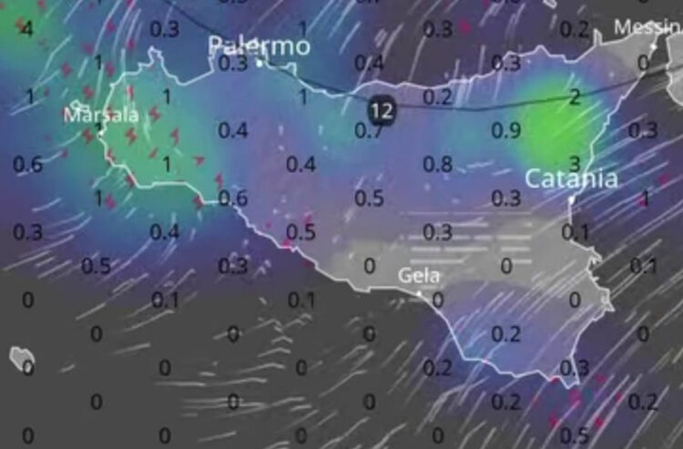 Maltempo Sicilia, ancora piogge e temporali sparsi: poi rimonta subtropicale