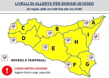 Maltempo Sicilia: in arrivo piogge, temporali e venti forti