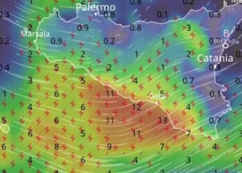 Maltempo Sicilia, oggi forti temporali e rischio nubifragi