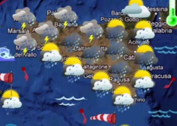 Maltempo Sicilia, da domani piogge e fenomeni temporaleschi