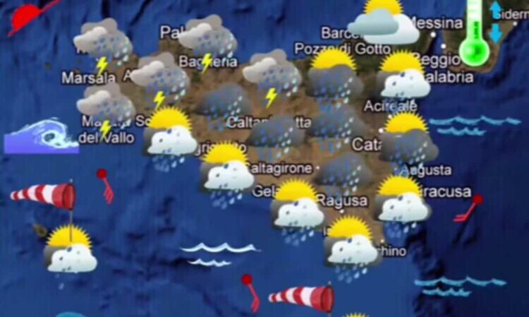Maltempo Sicilia, da domani piogge e fenomeni temporaleschi