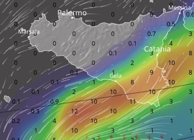 Maltempo Sicilia, depressione afro mediterranea porta piogge e temporali