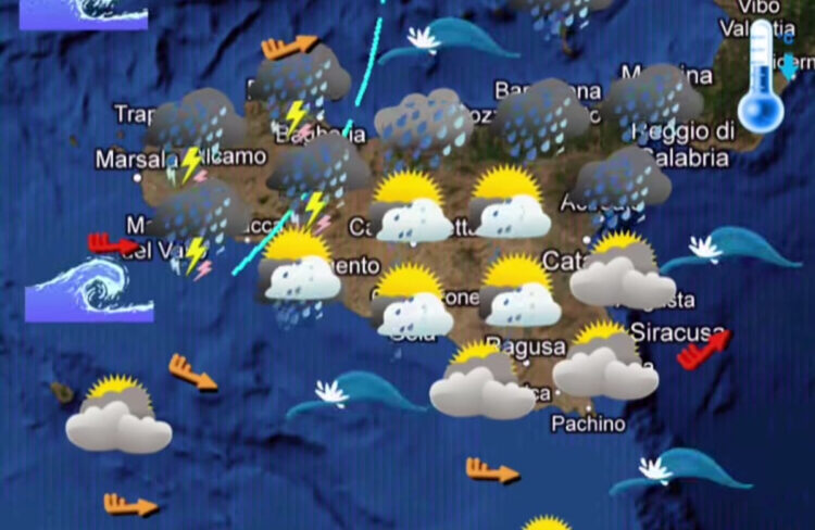 Maltempo Sicilia: temporali domani 22 ottobre, instabilità e calo termico