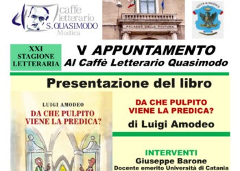 Modica, quinto appuntamento al Caffè Quasimodo con Luigi Amodeo