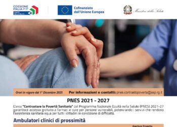 Asp Ragusa: dal 1° dicembre nuovi orari per gli ambulatori di prossimità