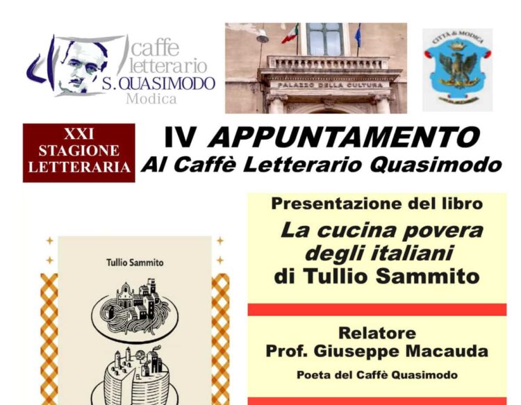 Modica, al Quasimodo lo scrittore ragusano Tullio Sammito