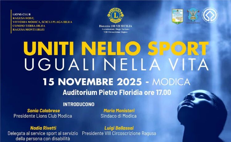 A Modica Uniti nello sport, uniti nella vita
