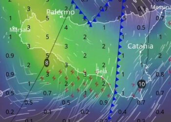 Maltempo Sicilia, oggi forti temporali e rischio nubifragi