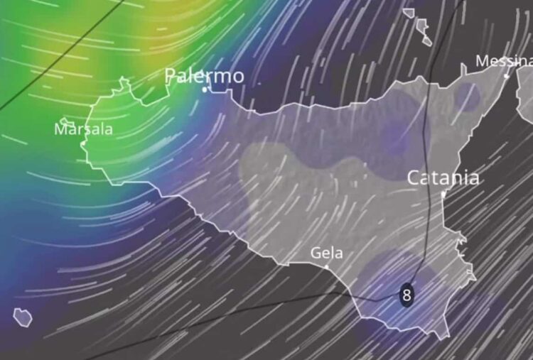 Maltempo Sicilia, arriva un perturbazione atlantica: piogge, temporali e venti di burrasca