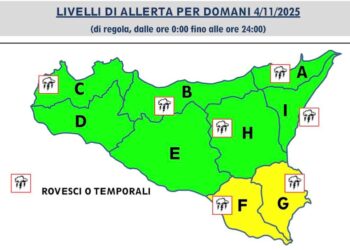 Maltempo Sicilia: allerta meteo gialla a Ragusa