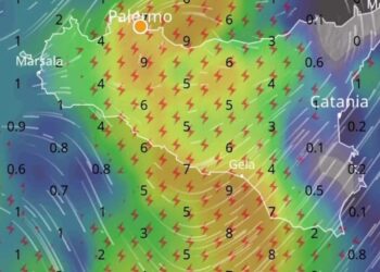 Maltempo Sicilia, in arrivo insidioso vortice ciclonico: piogge e temporali