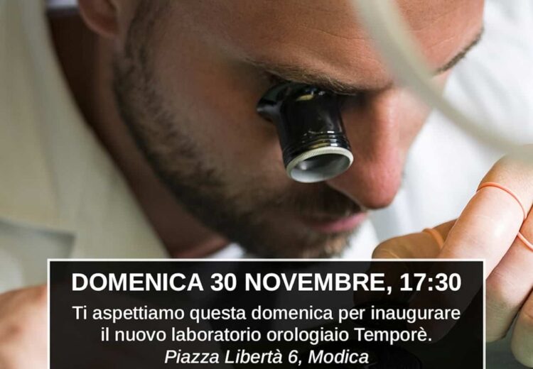 Modica, oggi si inaugura Temporè - Maestri del Tempo