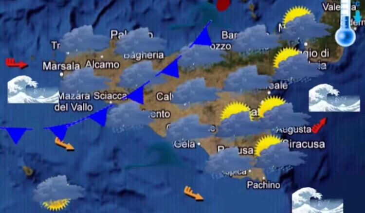 Maltempo Sicilia: vortice ciclonico in arrivo con temporali anche forti e venti di burrasca