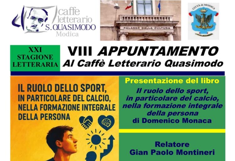 Modica, sabato letterario dedicato a Domenico Monaca