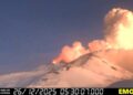Catania, attività stromboliana dal cratere Nord-Est dell'Etna
