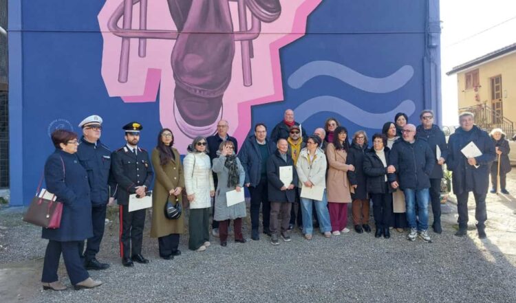 Gangi, un murale di Buglisi racconta lo stemma storico del paese madonita