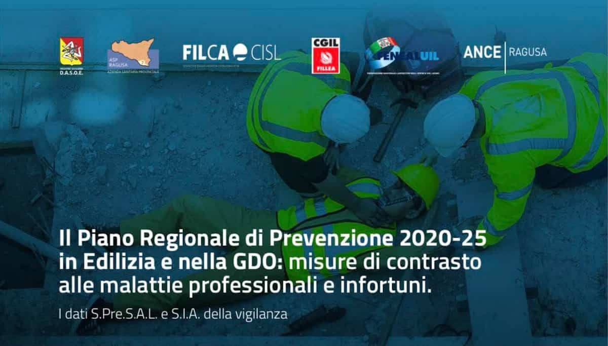 Sicurezza sul lavoro: a Ragusa un incontro sul Piano Regionale di Prevenzione 2020–2025