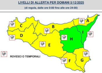 Maltempo in Sicilia: rischio temporali su tutta l'Isola