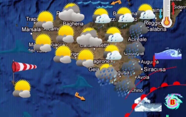 Maltempo Sicilia, in arrivo un vortice ciclonico: piogge e forti temporali