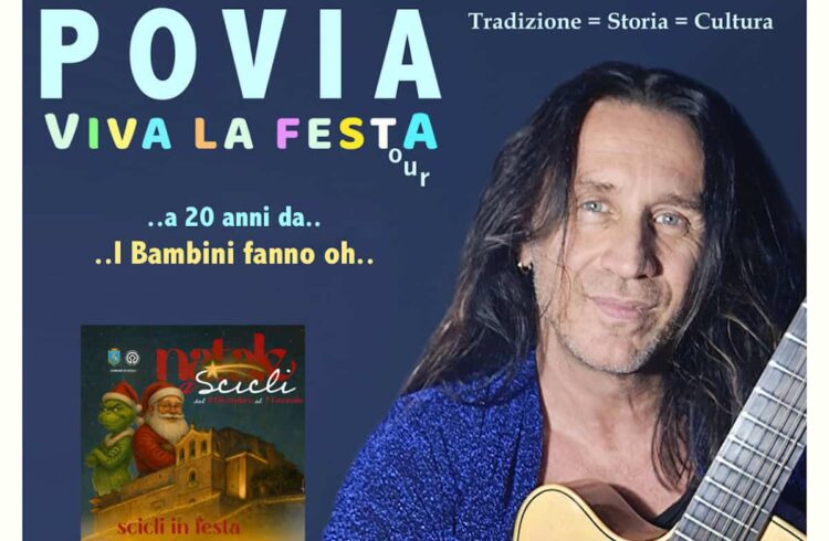 Povia stasera in concerto a Scicli