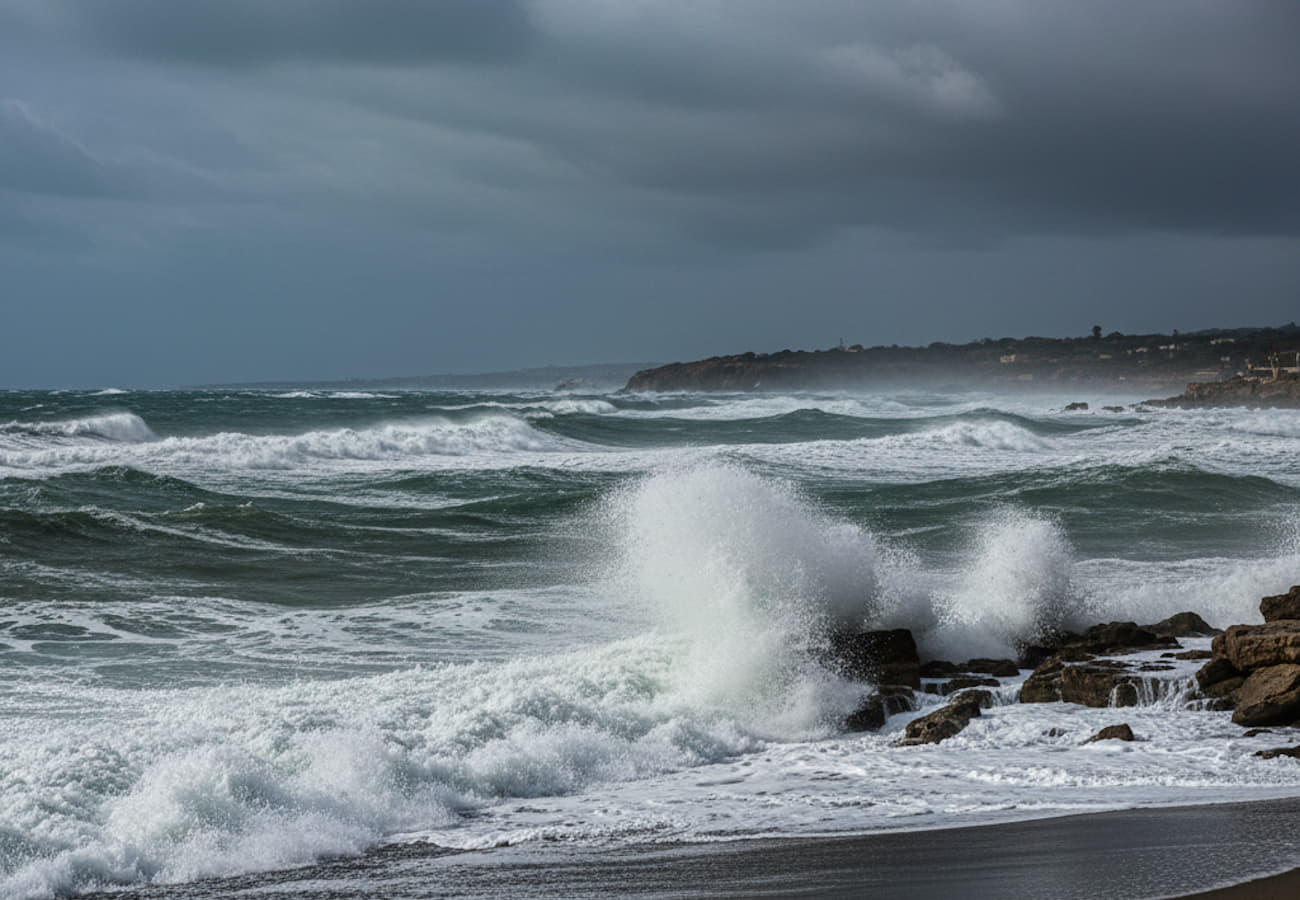 Allerta meteo Sicilia 2 gennaio 2026: venti di burrasca forte e mare agitato