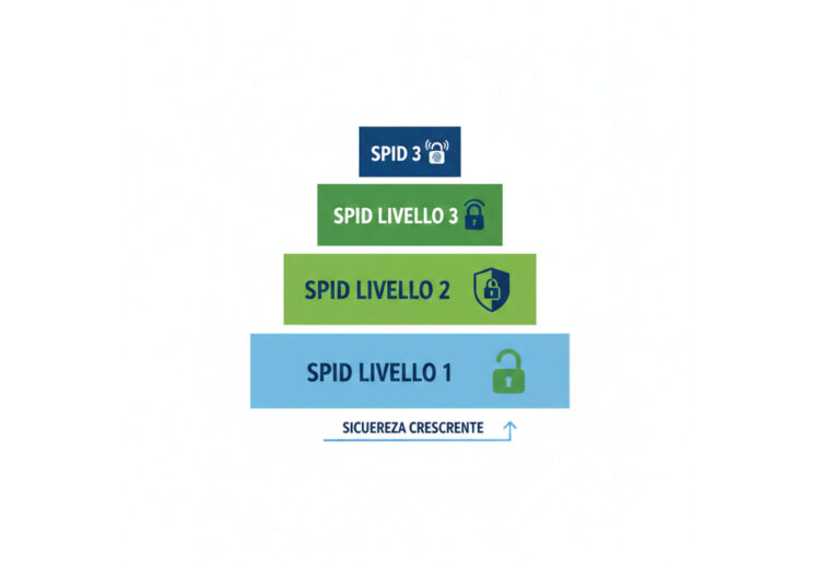 Grafico che mostra i tre livelli di sicurezza SPID