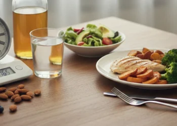 Confronto visivo tra digiuno intermittente e dieta tradizionale.