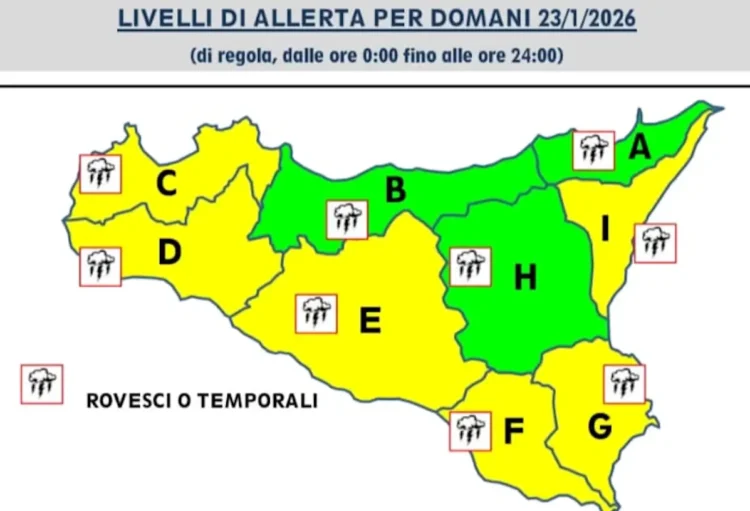 Maltempo Sicilia, il ciclone va via ma torna la pioggia: domani allerta meteo gialla