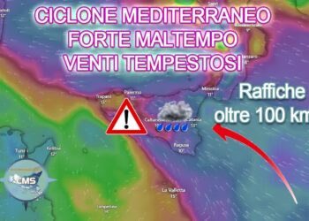 Maltempo Sicilia, arriva il ciclone Mediterraneo Harry: venti tempestosi e piogge torrenziali