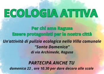 Ragusa oggi pulizia ecologica nella Villa Comunale Santa Domenica di via Archimede